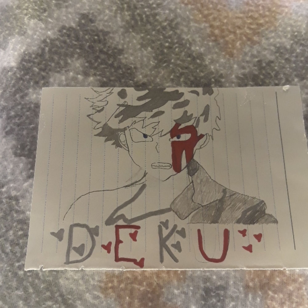 A drawing of a mha character